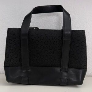 Celine Black Fabric C’s Monogram Interior Zip Tote